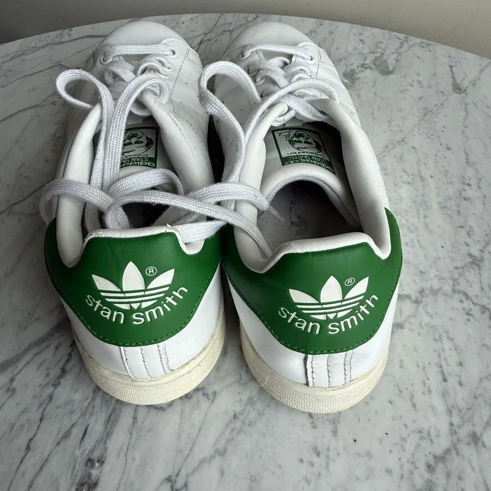 Adidas Men’s Stan Smith Sneakers White M20605 Tennis Leather Low Top Lace Up 10